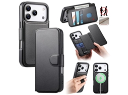 Capa Protetora De Couro Para Iphone 17 Pro Com Alça Neo Finger Grip E Magsafe.