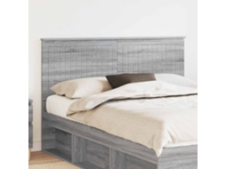 Vidaxl Cabeceira com Cabeceira Cinza Sonoma 150 Cm Madeira Processada