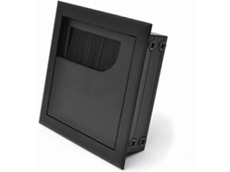 Lurelia Passa-cabos De Mesa, Pack De 2, 80x80 Mm, 68x68 Mm, Com Tampa, Resistente, 360°, Magnético, Removível, Preto, Quadrado