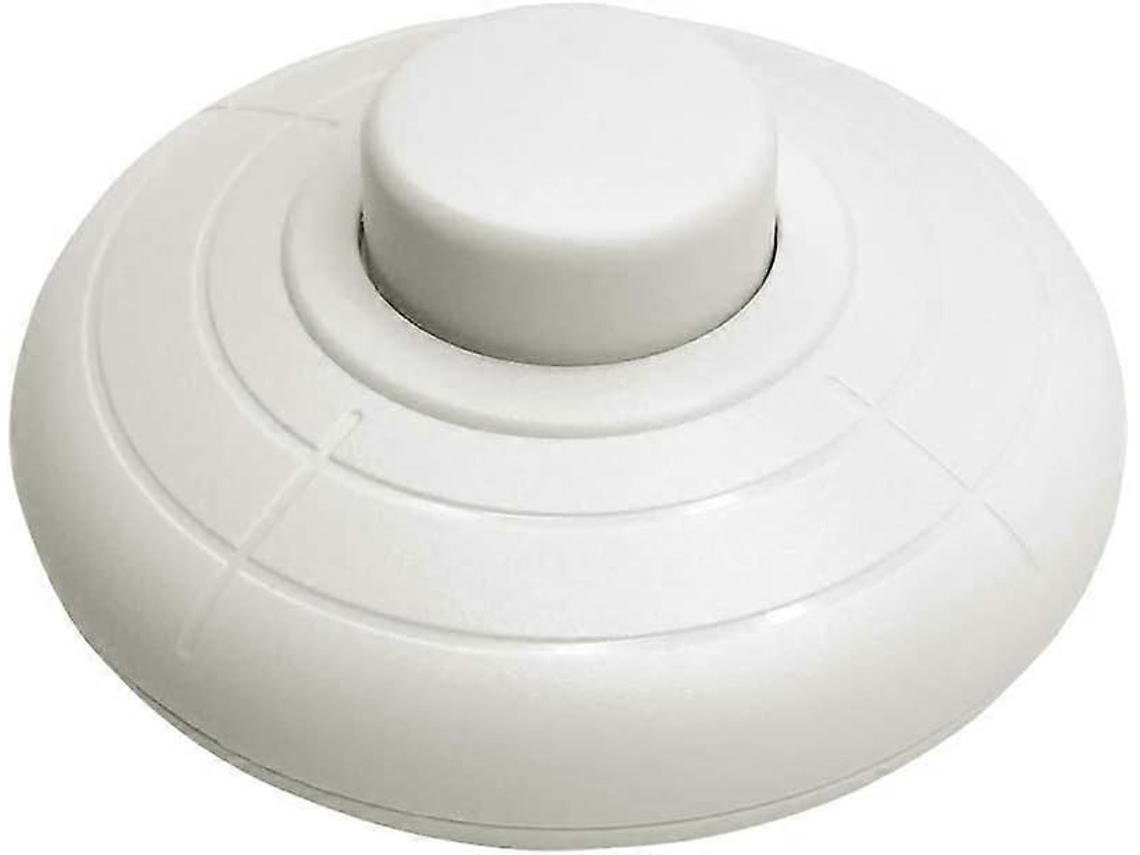 Interruptor De Pé Redondo Branco Para Luminárias De Chão E Mesa-sdcy