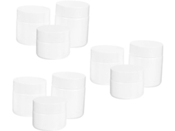 Conjunto De 9 Potes Cosméticos Com Tampas, Recipientes De Viagem Para Creme De Maquiagem