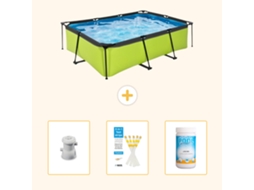 Piscina Exit Retangular 220x150x65 Cm 4 peças Scb73 EXIT TOYS