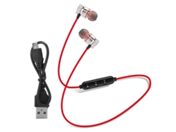Auriculares inalámbricos Bluetooth intrauditivos con cancelación de ruido para deportes, rojo | S/MARCA