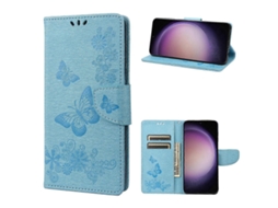 Capa De Couro Com Aba Horizontal E Estampa De Borboleta Para Samsung Galaxy S23+ 5g