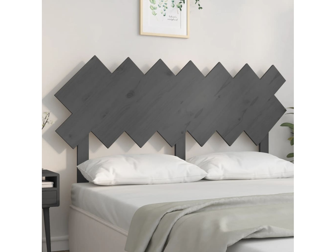 Cabecero 151,5x3x81 cm Pino Macizo Gris