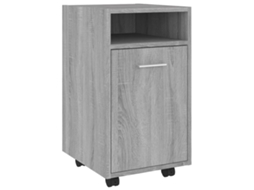 Side Cabinet, Side Cabinets Vidaxl Cinzeto Madeira Processada (n/a)