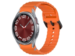 Pulseira De Silicone Preta Com Fivela E Textura Ondulada.