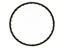 Hula Hop Com Acessórios Para Massagem Mede 88 Cm, Ideal Para Exercícios Cardiovasculares. Cor Preta E Verde.