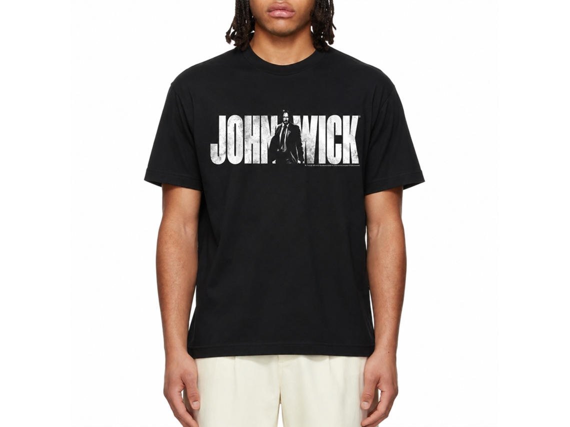 Rockinstone John Wick With Name Black Adult T-shirt Size:xl