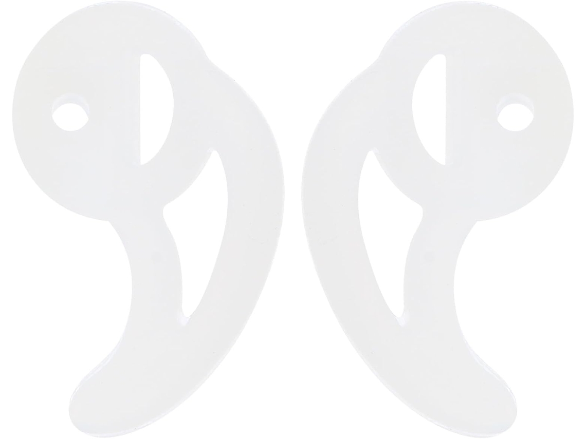 Molde De Silicone Branco Para Fones Ouvido Com Tubo Acústico.
