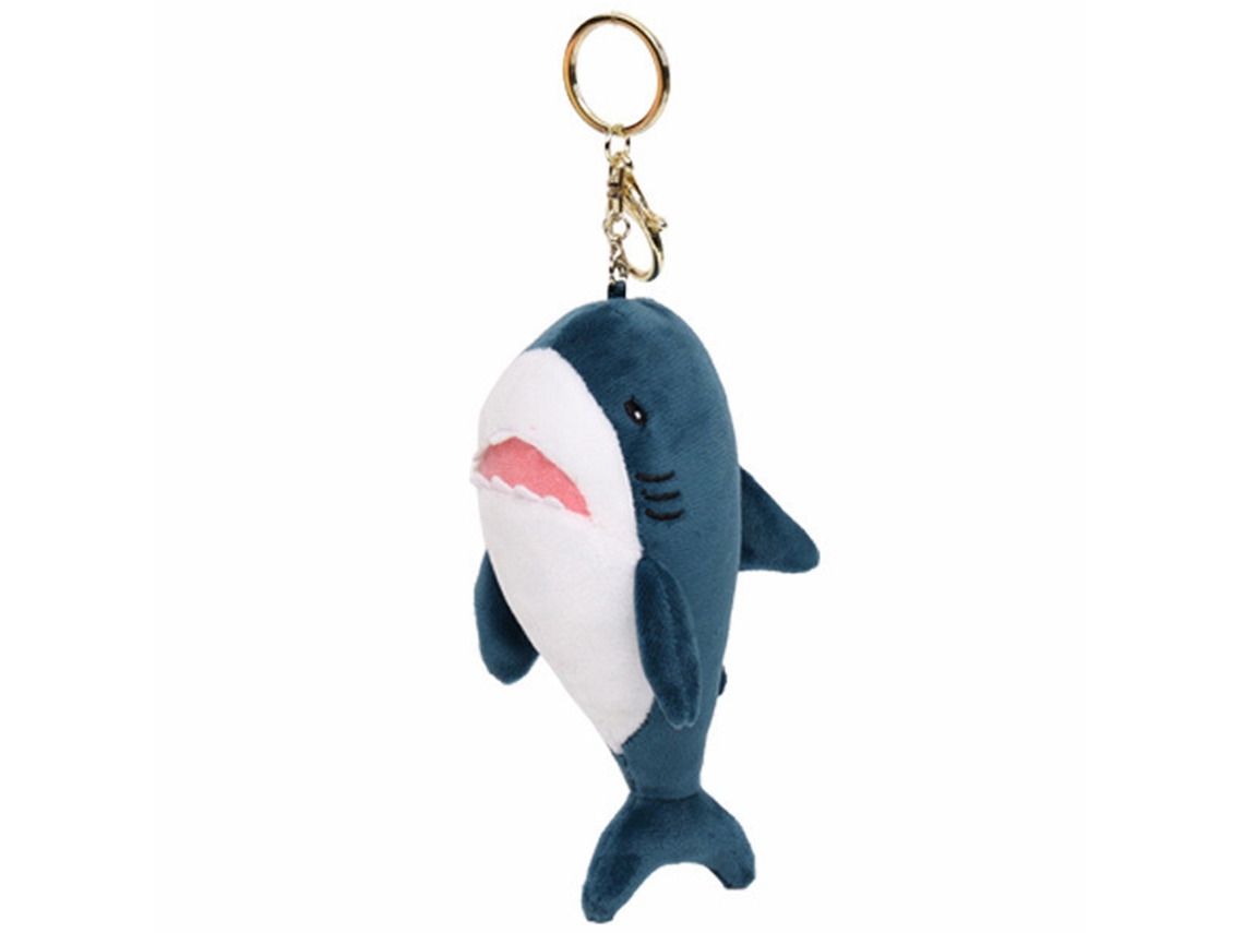 Mali pingente de Pelúcia Tubarão Mini Fofo 15cm Soft Plush Key Chain para Mochila e Bolsa