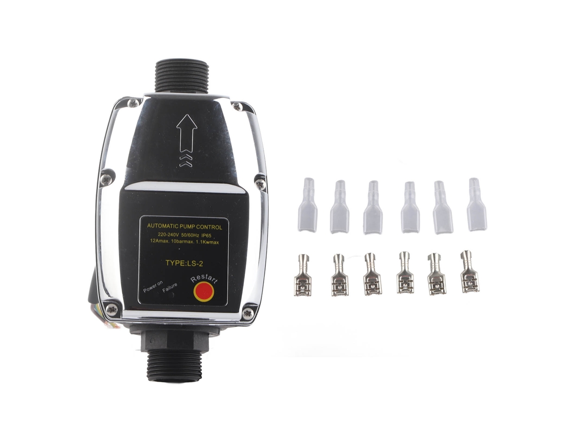 Controlador Automático De Bomba Com Detecção De Vazamento E Interruptor De Pressão Elétrico Ip65 Roscado G1 110v