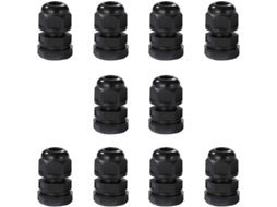 Pacote Com 10 Prensa-cabos M12 Em Nylon, À Prova D'água Ip68, Porca De Travamento E Arruela, Para Cabos 3 A 6,5 ​​mm. (m12)-aquaforge