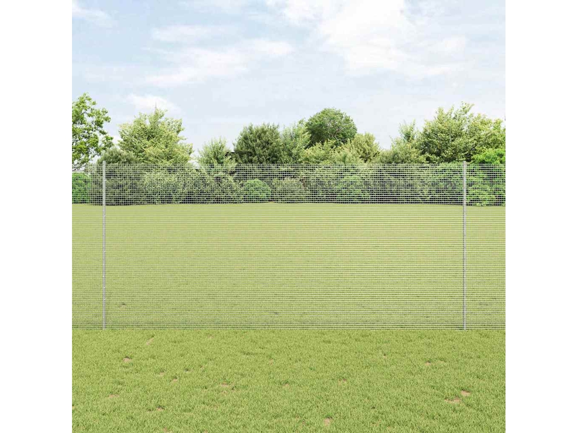 Vidaxl Cerca De Arame Soldado Com Postes 10 X 1,4 M Aço Galvanizado