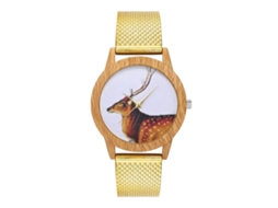 Relógio Casual Feminino Masculino de Quartzo com Pulseira de Silicone Ouro