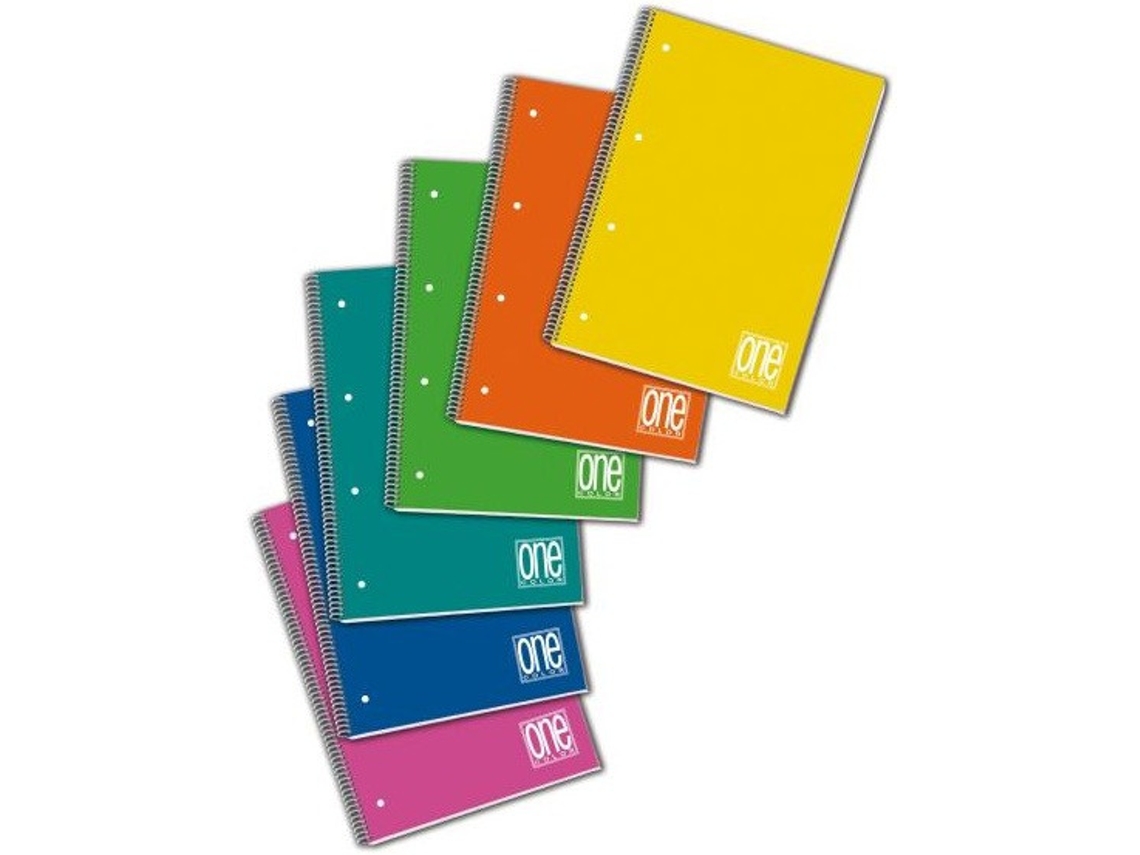 BLASETTI Caderno One Color e Bloco A4 80 Folhas Multicolor