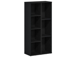 Estante em Carvalho Preto 50x25x104 cm Madeira Engenheirada MAISON EXCLUSIVE