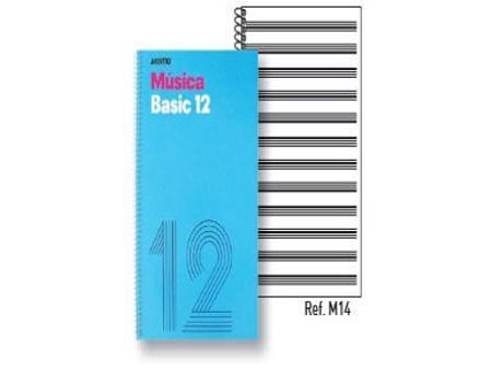 Cuaderno Espiral Fº Musica Basic 12 Pentagramas 20 Hojas