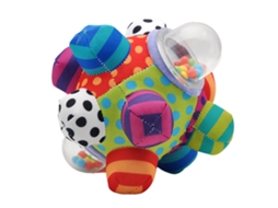 Walshlxq brinquedo Sensorial para Bebê Bola de Sino Macia de Tela Cores Vibrantes Aprendizagem Precoce Atividades de Agarre Grande
