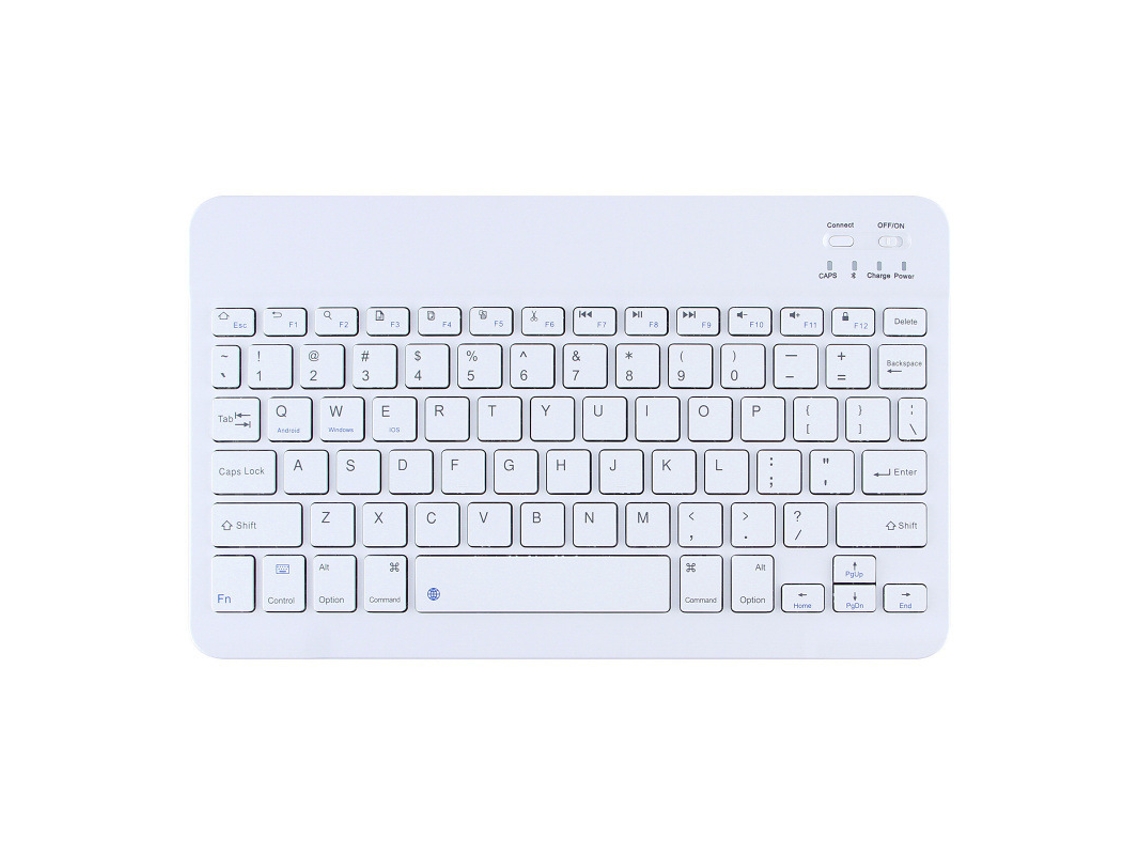 Liclado Bluetooth Universal Sem Fios De 10 Polegadas Com Um Único Liclado Para Tablet Pc (branco)