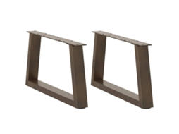 Vidaxl Pés Para Mesa De Centro Em Formato De V, 2 Peças, Aço Natural, 60x(30-31,3) Cm, Aço