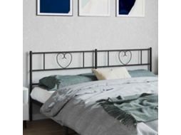 Vidaxl Cabeceira De Substituição 180 Cm Metal Preto