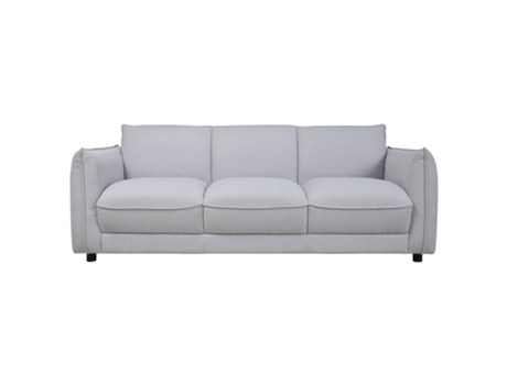 Sofá de 3 Lugares KASA (189 x 75 x 74cm - Madeira - Cinzento)