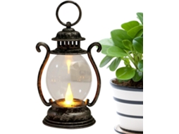 Luminária portátil vintage – Luz LED compacta e confiável, alimentada por