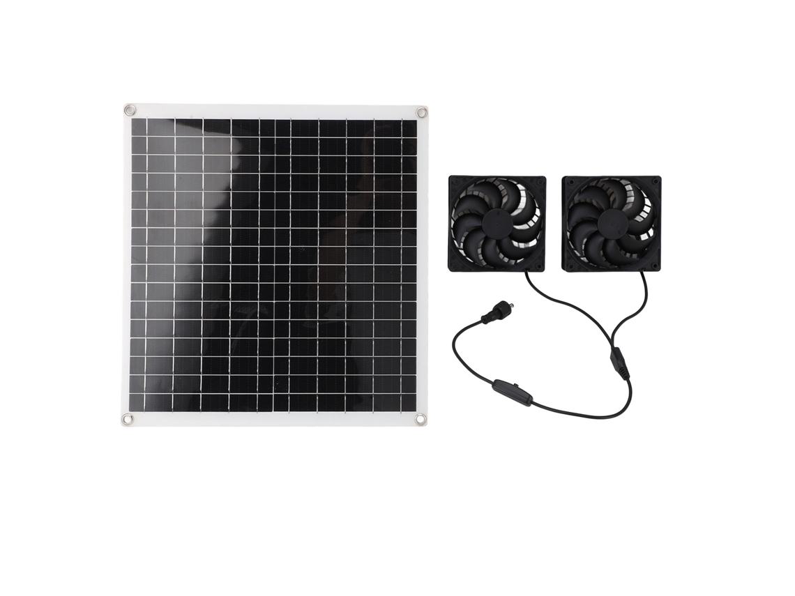 Ventilador Solar Portátil Externo 20w12v Multifuncional