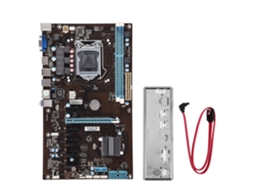 Placa Mãe De Mineração Para 6 Gpu H81 Com Cartão De Extensão Pci E Para Btc Eth Luz Dourada