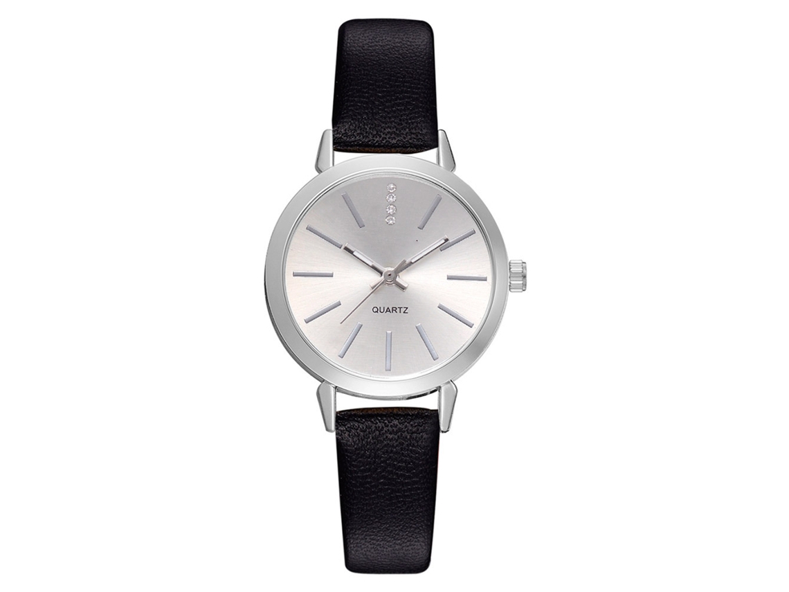 Relógio de Pulso Feminino Lvpai Ultradelgado com Strass Alliado Relógio de Quartzo Preto
