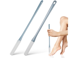 Conjunto De 2 Escovas Silicone Hemobllo Para Os Pés, Suave Para A Pele, Com Cabo Longo, Para Limpeza Dos Pés De Idosos