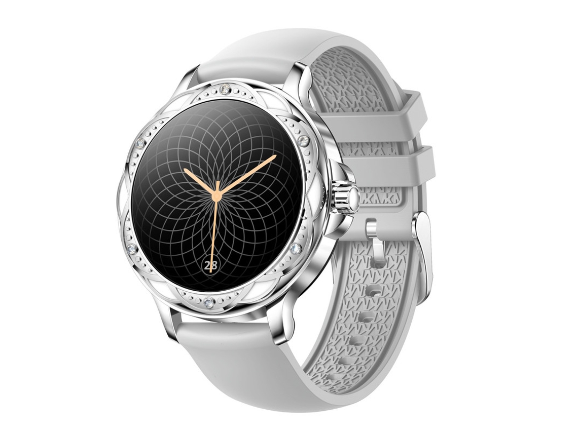 Smartwatches Feminino, Monitor De Frequência Cardíaca, Ip67 Resistente À Água, Prata Yizhood