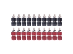 Terminal Block M8 Preto Vermelho Fácil Instalação Caminhão