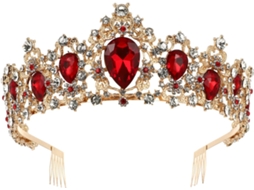 Tiara De Noiva Ciieeo Em Liga De Zinco Com Strass E Cristais, Que Se Mantém No Lugar Sem Puxar.