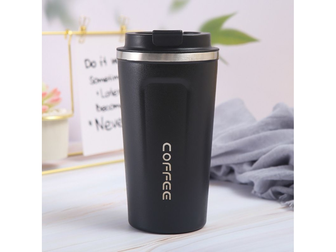 2026 taza Térmica Viaje Acero Inoxidable Doble Pared Reutilizable Ecológica 510ml Negro