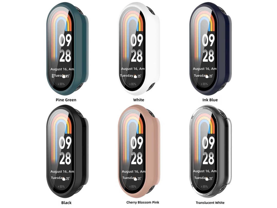 Capa Protetora para Xiaomi Smart Band 9 com Película Integrada, Compatível com Band 8 CHABERLU
