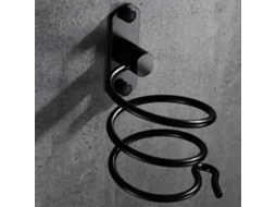Suporte De Parede Para Secador Cabelo, Preto, Banheiro (1 Peça).