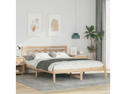Vidaxl Estrutura da Cama Castanho 140 X 200 Cm