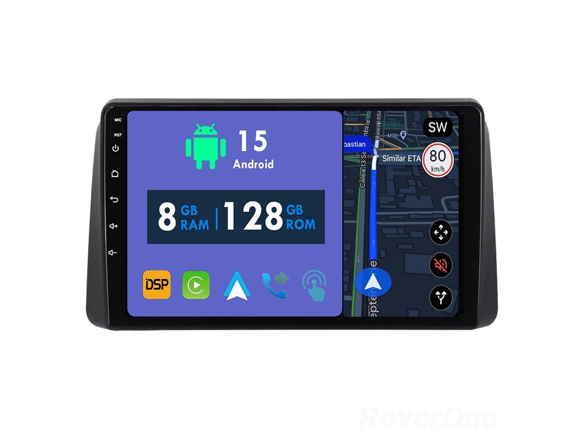Auto Rádio Carro Bluetooth Autoradio 8GB RAM 128G ROM CarPlay Navegação GPS Ecrã Táctil RoverOne para Chrysler Grand Voyager 5 2011-2015  