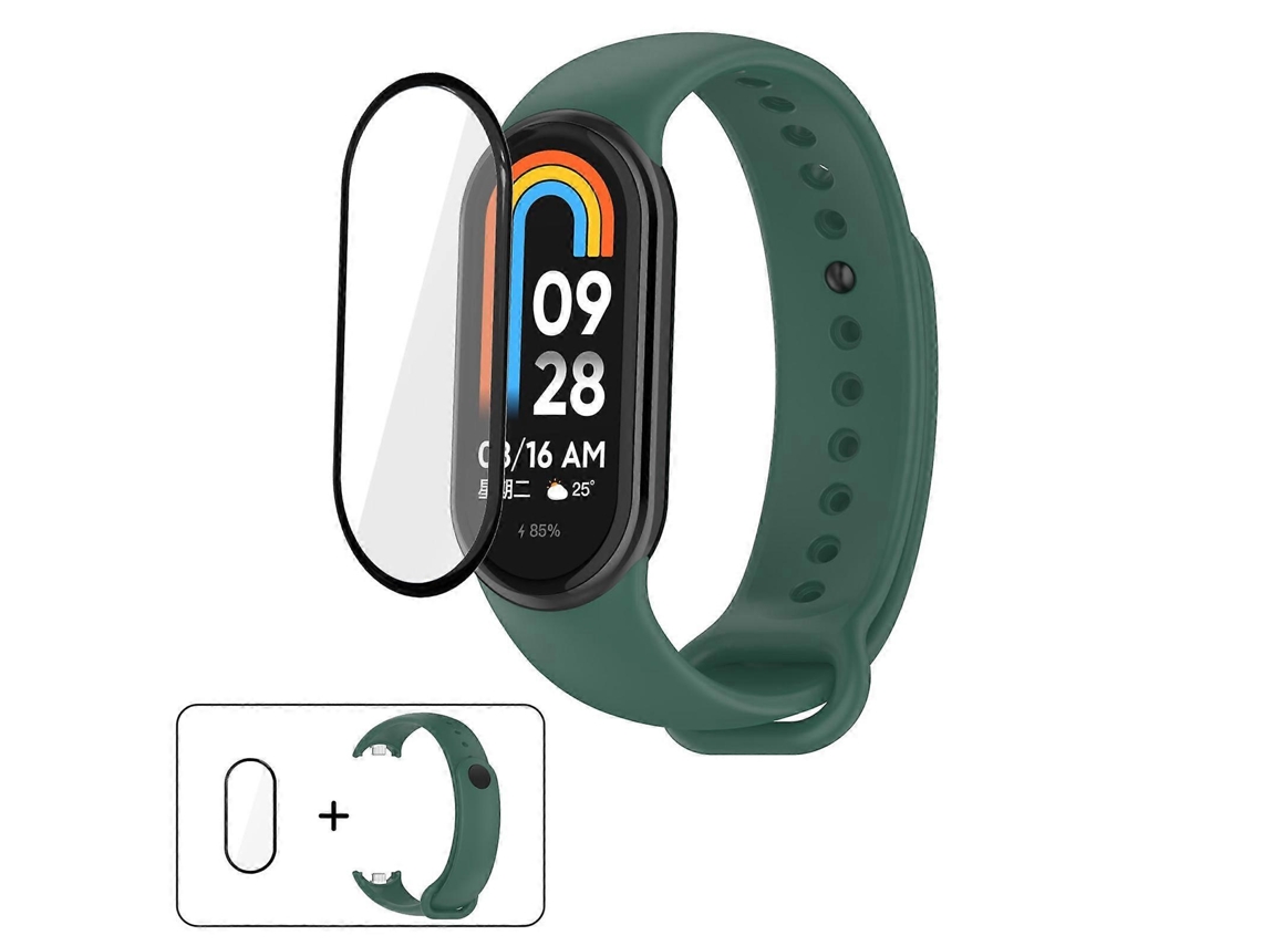 Pulseira De Silicone De Cor Sólida Com Película Curva 3d