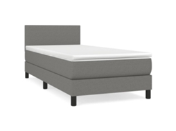 Box Spring Bed, Box Spring Beds Vidaxl Cinzeto Tecido (100 X 200 Cm)
