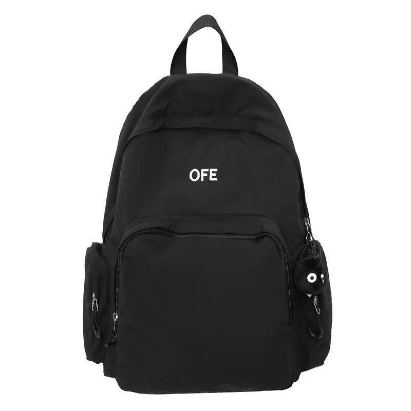 (js1104-preto) Nova Mochila Feminina Casual Leve/mochila Escolar Para Estudantes