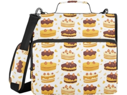 Pasta Organizadora De 3 Argolas 1, 5 Polegadas Com Alça De Ombro, Fácil De Transportar, Bolsa De Armazenamento Portátil