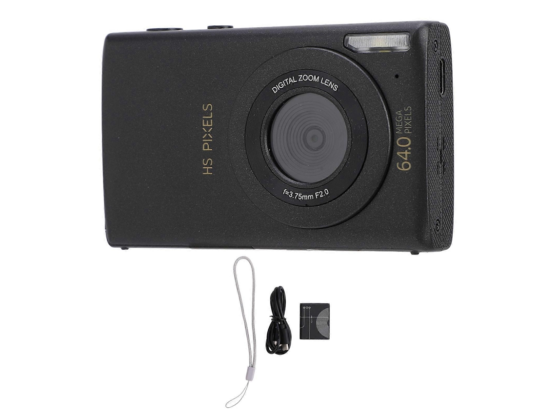 Câmara Digital 4k 64mp Com Foco Automático E Zoom 18x, Ecrã Ips 2,8 Polegadas, Preta