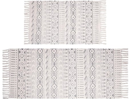Conjunto De Tapetes De Algodão Pwer, 2 Peças, 4,2 X 2 3 X 2, Tapetes De Algodão Tecidos À Mão Com Borlas, Tapete De Algodão Lavável Para Cozinha