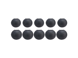 Conjunto de 10 Lanternas de Papel Preto Redondo Decorativo para Aniversário Casamento Halloween Festa S/MARCA