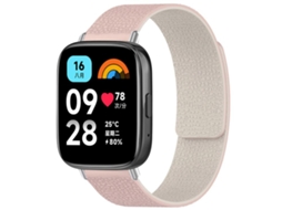 Bracelete para Redmi Watch 3 Active / Lite Silicone Magnético com Textura de Lichia Rosa Sstarlight XIAOMOYU
