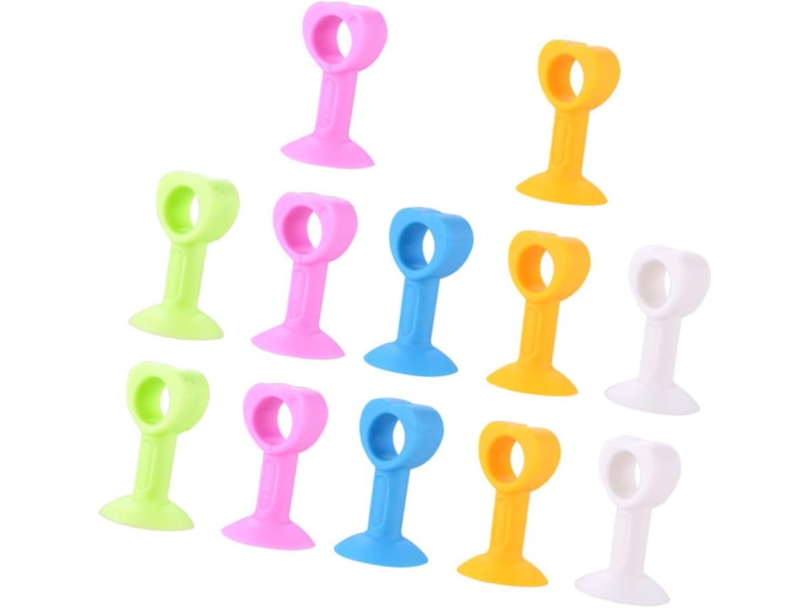 Kit Com 12 Peças De Batentes Silicone Para Maçanetas Portas, Com Design De Sucção E Instalação Sem Furos