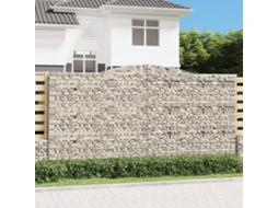 Vidaxl Cesto Gabião Arqueado 400x50x200/220 Cm Ferro Galvanizado